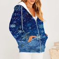 thumbnail image 5 of Puntoco Chaqueta Con Capucha Y Manga Larga Con Cremallera Y Estampado Navideño Informal Para Mujer, 5 of 5