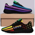 thumbnail image 6 of Unisex Rainbow Sneakers, LGBT Shoes for Men Women Lightweight Breathable Running Shoes Black Size 10.5, 6 of 7