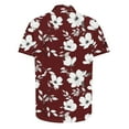 thumbnail image 4 of ZCFZJW Big and Tall Regular Fit Casual Striped Button Down Hawaiian Shirts for Men Lightweight Summer Short Sleeve Beach Vacation Tops Trendy Collared Tees Shirt Multicolor#30 M, 4 of 4