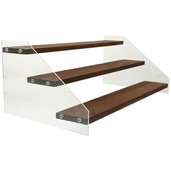 HAMPPLIES Model Display Shelf Riser Acrylic Wood 1 Set 11.8x6.3x4.5in