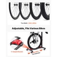 thumbnail image 5 of VEVOR Bike Stand, Freestanding Vertical & Horizontal Bike Storage Rack, with Lockable Casters, Height Adjustable Carbon Steel Upright Garage Bicycle Floor Stand, for 20-29 in Wheel Diameters, Black, 5 of 9