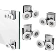 thumbnail image 1 of Ensemble de 4 Roulettes de Porte de Douche Double 23mm pour Porte de Douche Coulissante, 1 of 4