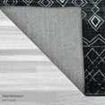 thumbnail image 3 of Washable Skid-Resistant Runner Rug Geometric Black 24" x 72", 3 of 9