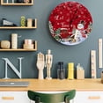 thumbnail image 7 of Wall Clock 14 Inch Christmas Snowman Round Silent Decorative Wall Clocks Battery Operated for Living Room Bedroom Kitchen Classroom Decor, Red Farm Truck Xmas Tree Snowflake,Large, 7 of 7