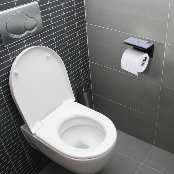 Porte Papier Toilettes Argent Support Papier Toilette sans Percage Acier  Inoxydable Porte Rouleau Toilette pour Salle de Bain - Achat & prix