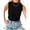 Black, variant on Sleeveless Women Mock Neck Casual Ribbed Knit Tank Tops Sweater Vest