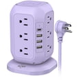 thumbnail image 1 of Protector contra sobretensiones Power Strip Tower AiJoy de 12 AC y 4 puertos USB, 1 of 6