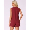thumbnail image 4 of DARING DIVA Sleeveless Summer Waffle Knit Pajamas Tank Top L Red, 4 of 7