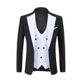 thumbnail image 4 of ETHAN Mens Suit Black Solid Color Roaring Formal Costumes for Men Colourful Men's 3 Piece Suits Dark Green M, 4 of 10