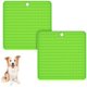 thumbnail image 1 of Alfombrilla impermeable para perros de 2 piezas, perfecta para alimentar yogur o mantequilla de maní (verde) BRI  Rojo Verde, 1 of 5