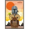 Star Wars: The Mandalorian - Geo Pop Sunset Wall Poster, 14.725" x 22.375", Framed
