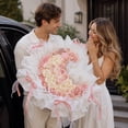 thumbnail image 4 of CQCYD Heart-Shape Flower Arrangement Base, 15x11 Inch Plastic Bouquet Wrapping Tool, DIY Floral Crafting Frame, Lightweight Heart-Shape Flower Arrangement Base for Fresh Handmade Bouquets and Gift, 4 of 6