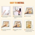 thumbnail image 3 of 13.8x9.8In Diamond Frames,Silver Magnetic Diamond Art Frame,2Pcs Durable Art Canvas for Horizontally or Vertically High Transparent Wall Gallery, 3 of 6