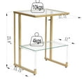 thumbnail image 4 of Contemporary and Sturdy - Golden 2 - Tier Acrylic Glass End Table for Relaxing in Living Room, 4 of 5
