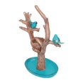 thumbnail image 4 of Adorno de resina con ramas de árbol de pájaro de simulación, figura de escritorio pintada a mano para almacenamiento en el jardín, pájaro azul grande, 4 of 10