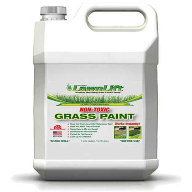 1 Gallon LawnLift Grass Paint concentrate. Covers up to 4000 sq. feet