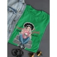 thumbnail image 3 of Perfect Girl With Headphones Shaped T-Shirt Women -Image by Shutterstock, Female Small, 3 of 4
