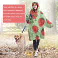thumbnail image 4 of Strawberry Plants Fruit Character Green Pattern Wearable Oversized Blanket,Wearable Blanket Hoodie for Adults,Cozy Hooded Blankets with Super Pockets,Super Warm Fuzzy Pullover for Women & Men, 4 of 6