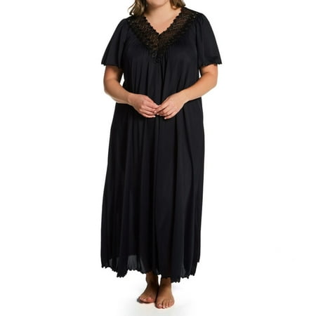 

Women s Shadowline 32275X Plus Beloved 53 Inch Flutter Sleeve Gown (Black 1X)