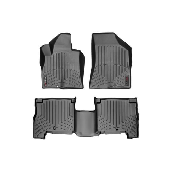 WeatherTech Custom Fit FloorLiners compatible with 2007-2008 Hyundai Santa Fe - 1st & 2nd Row, Black