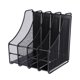 thumbnail image 1 of Soporte de almacenamiento de libros y archivos con 4 ranuras, soporte de revistas de metal, soporte vertical para oficina, hogar y escuela., 1 of 8