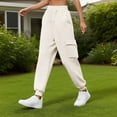thumbnail image 5 of jtjvou Womens Cargo Sweatpants Oversized Fleece Joggers Fall Fashion Outfits Y2k Clothes 2025 with Pockets Beige L, 5 of 7