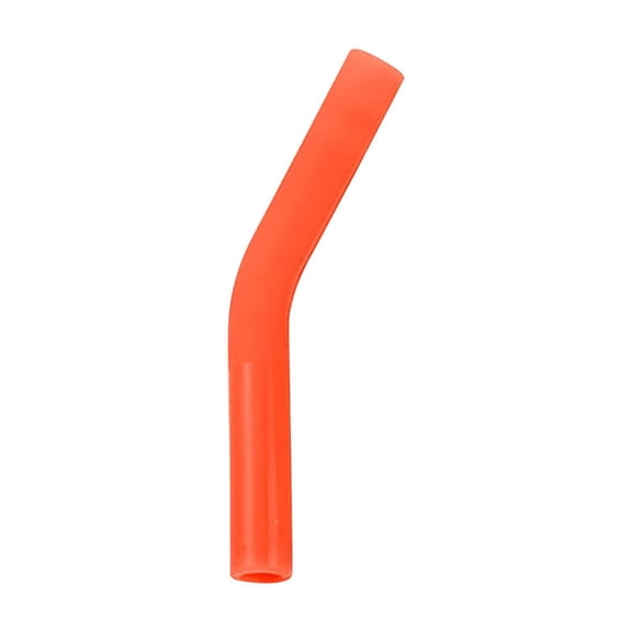 6-Pack Silicone Straw Tips, Wide 8Mm Diameter Replacement Sleeves for Metal Straws, Food-Grade Protective Covers for Stainless Steel Pipe, Orange