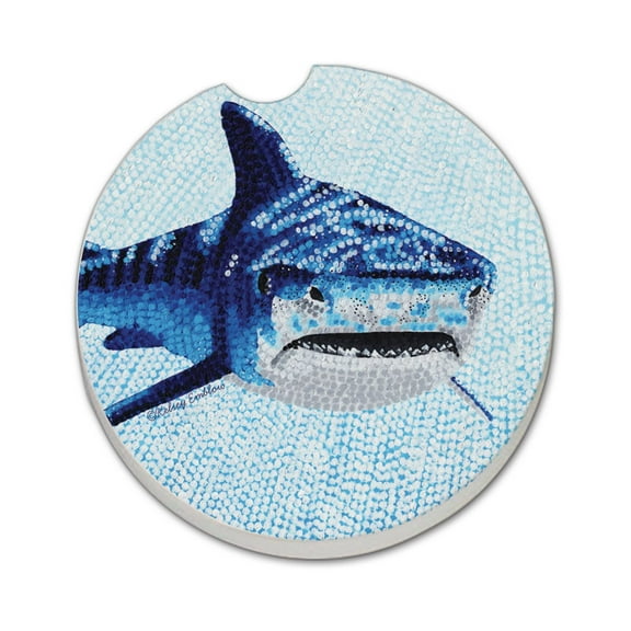 Thirstystone "Tiger Shark" Single Coaster for Vehicle Cup Holder