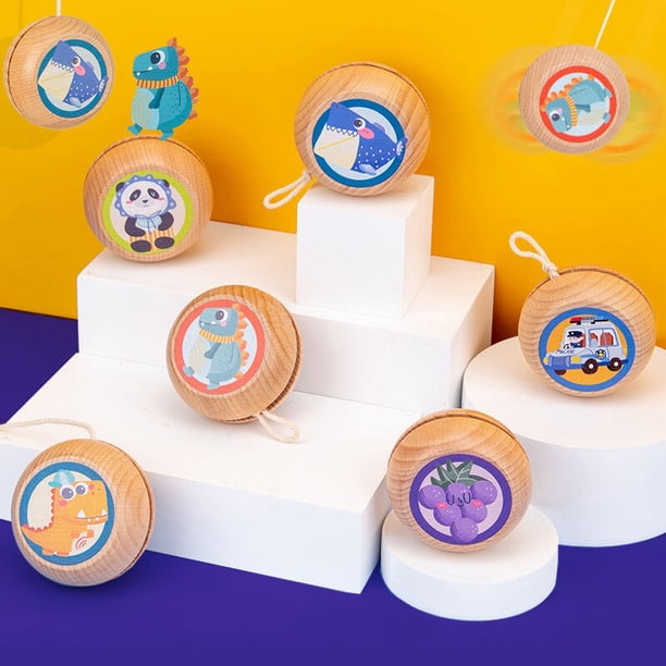 Cute Animal Print Chinese Toys Best Wooden Yo-Yo Toy Creative Cartoon Pattern For GIFT FOR KID Gift heqiyong toy