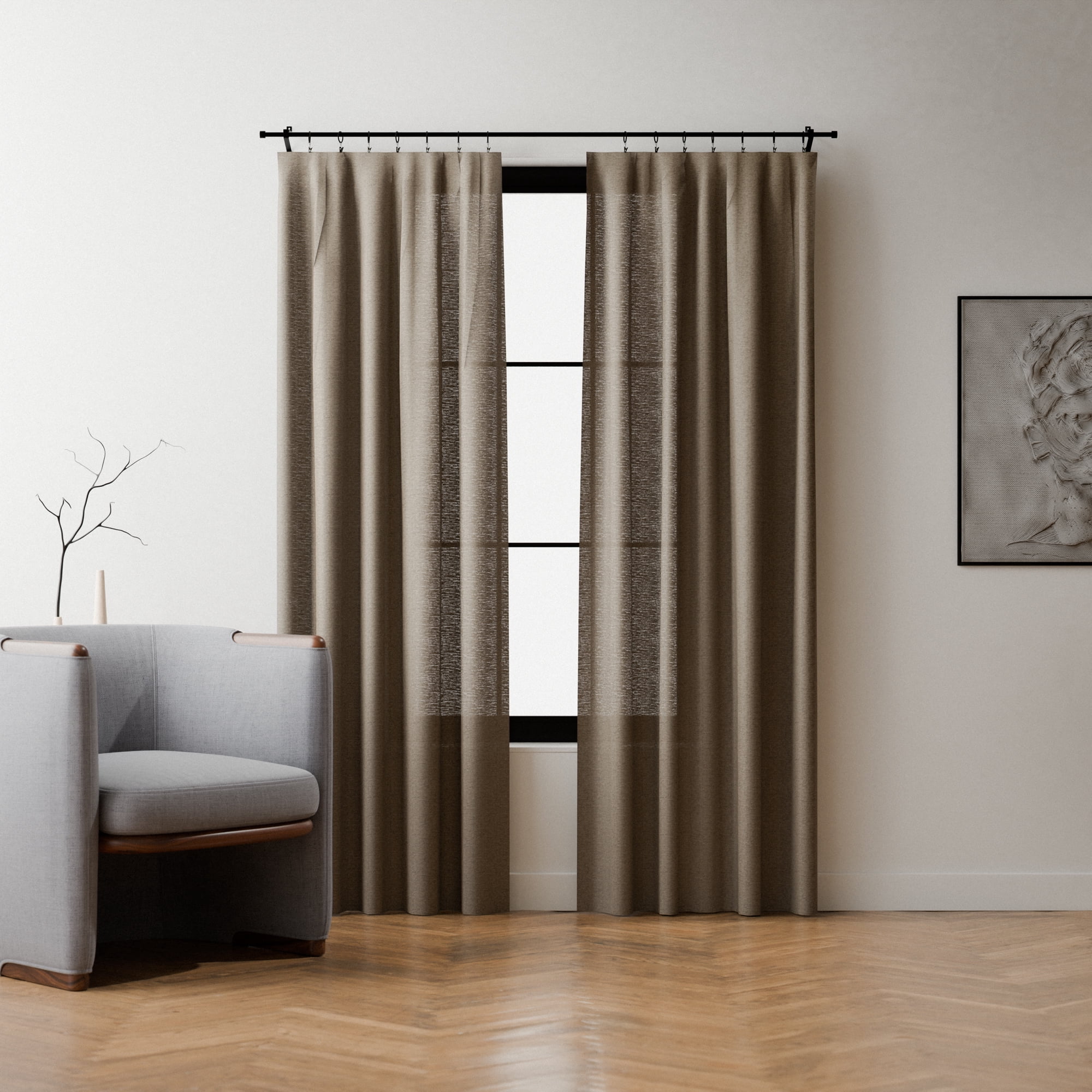 Mainstays 1" Black Curtain Clip Rings (7 pack)