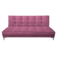 thumbnail image 1 of Sofa Cama Reclinable El Bazar Store Zeus Rosa Terciopelo Futon 3 posiciones Abotonado Sala, 1 of 5