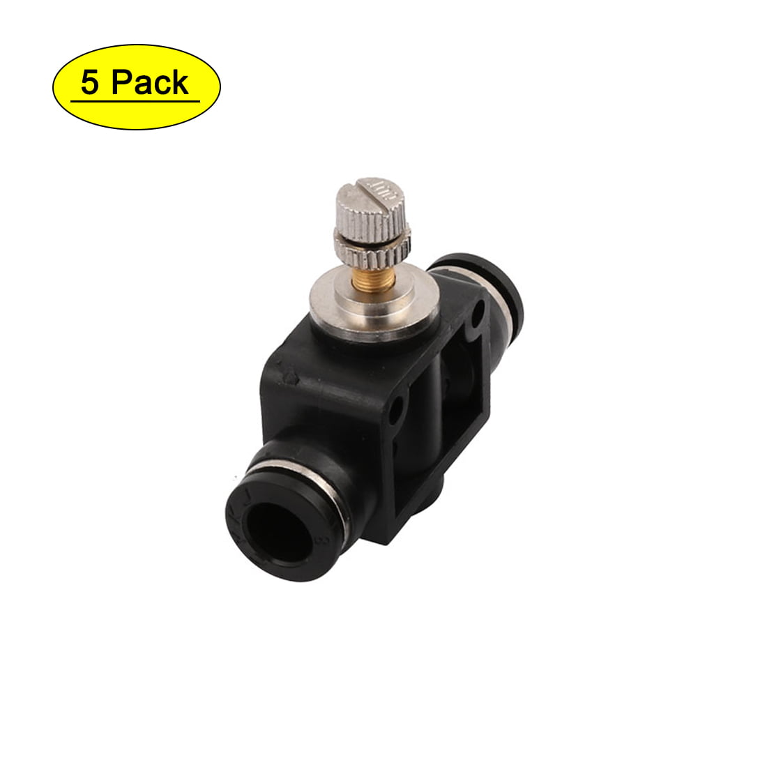 Liyafy 8mm Vent Tube Quick Connectors Push in Fitting Air Flow Pneumatic Speed Control Valve 5Pcs 