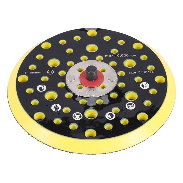 Lijadora Orbital Aleatoria de Densidad Media de 150Mm 5/16 Hilos 52 Orificios Almohadilla Trasera de Gancho y Bucle Compatible con CEROS DEROS