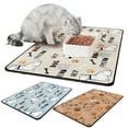 thumbnail image 4 of Tiberpet Cat & Dog Feeding Mat for Food and Water Bowl, Absorbent-No Stains Quick Dry Dog Water Bowl Dispenser Mat, With Waterproof-Anti-Slip Pet Food Mats 11.81*15.7in, 4 of 7