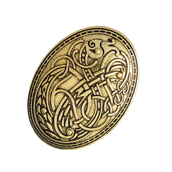 SIEYIO Scandinavian Wolf Shield Brooch Adornment Fashionable Lapel Pin for Daily Wear Dates