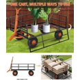 thumbnail image 4 of EastVita Heavy Duty 1200 Lbs Capacity Steel Garden Cart 3-in-1 Utility Metal Wagon with Removable Mesh Sides to Convert Into Flatbed, 4 of 6