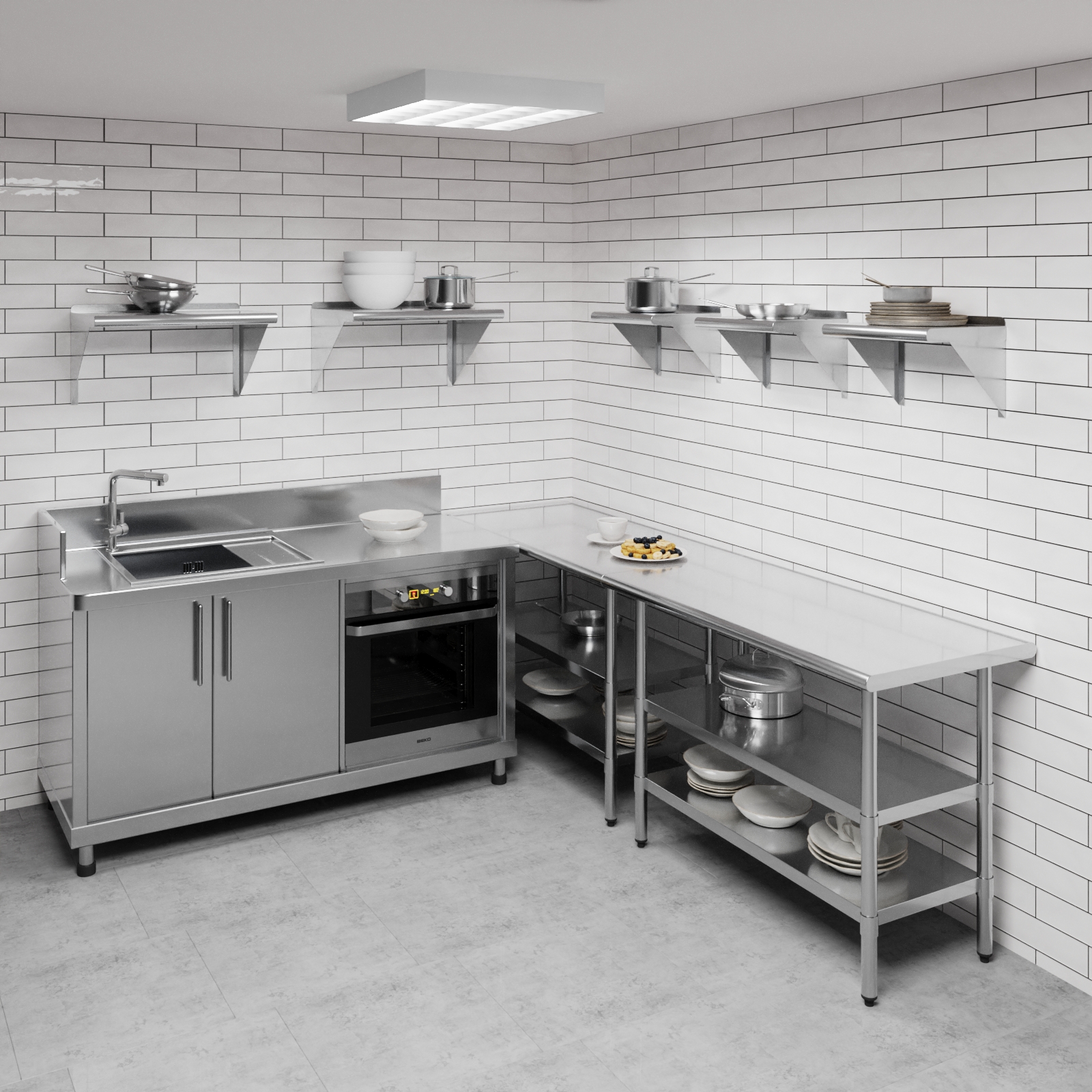 AmGood 12 in. x 16 in. Stainless Steel Wall Shelf | NSF Certified | Appliance & Equipment Metal Shelving | Kitchen, Restaurant, Garage, Laundry, Utility Room