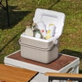 thumbnail image 4 of HUISZJ 6L Camping Cooler Box, Multipurpose Insulated Ice Chest, Portable Ice Bucket Outdoor Hard Cooler for Camping Picnic (Milk Coffee), 4 of 8