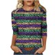 thumbnail image 3 of TaTaai Carnival Women's Casual Print Round Neck 3/4 Sleeve T-Shirt Loose Top Gift, 3 of 5