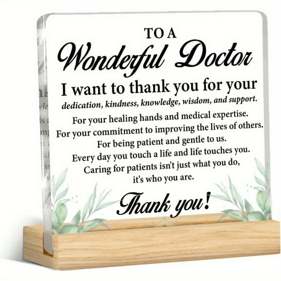 Doctor Appreciaition Gifts For Men Women Retirement Gifts For Doctors To A Wonderful Doctor Acrylic Desk Plaque Sign Office Desk Decor