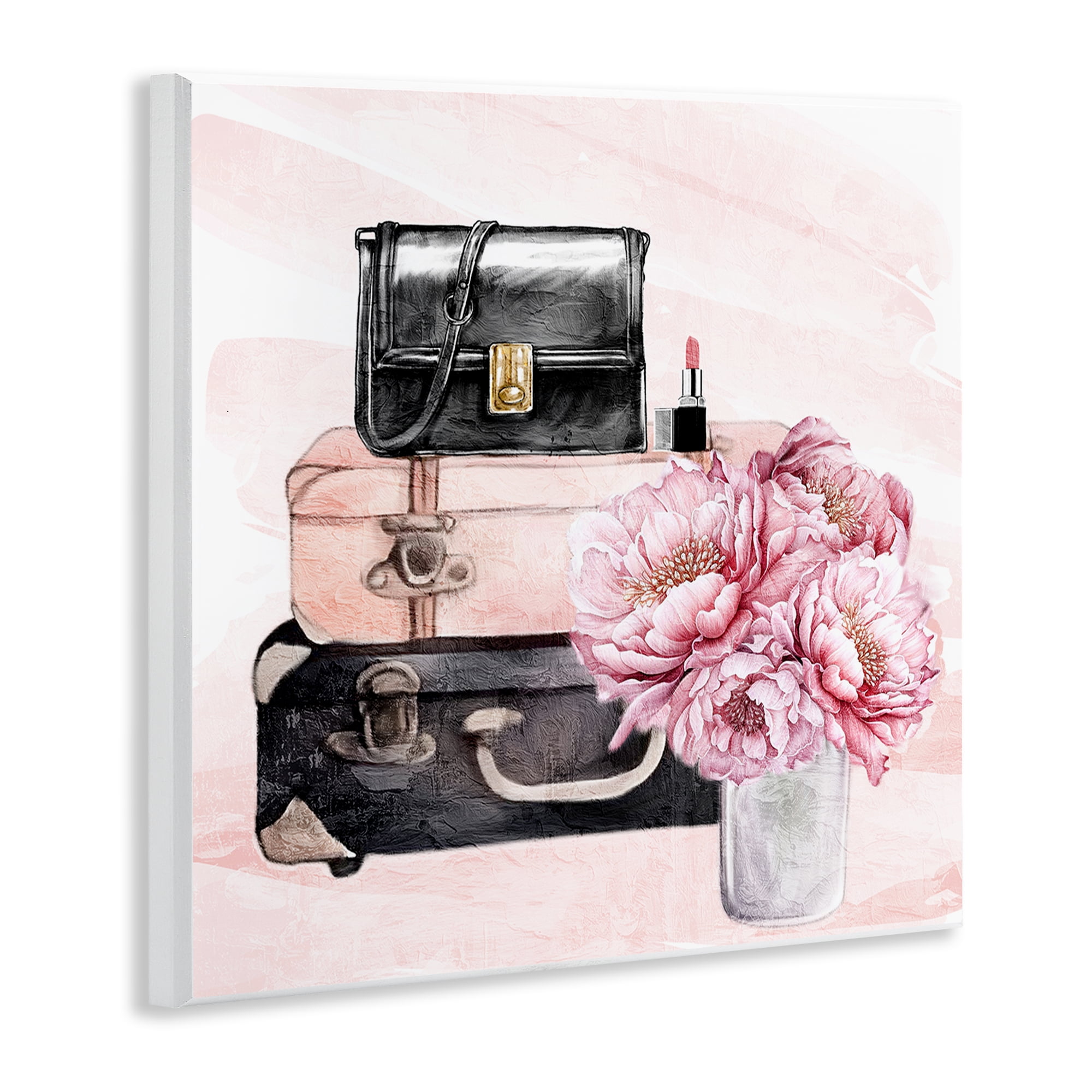 Stupell Industries Glam Time Stacked Bags Wall Plaque Art, design by Kim Allen
