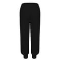 thumbnail image 3 of FUNUONY Sweatpants for Women Baggy High Waisted Casual Pajama Pants Jogger Fleece Bottoms Spring Outfits for Women 2025 Ladies' Casual Solid Color Sports Threaded Mouth Casual Pants Black L, 3 of 5