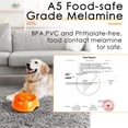 thumbnail image 4 of Comedero lento naranja para perros y gatos, cuenco antideslizante que fomenta una alimentación más pausada, cuenco interactivo de melamina para reducir la hinchazón., 4 of 5