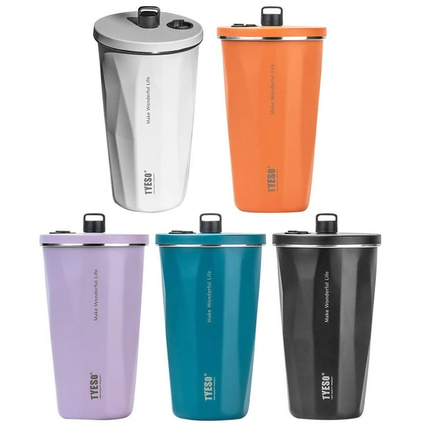 Termos para agua 600ML Taza de agua Drinkware térmica para deportes al aire libre (Blanco)