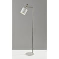 thumbnail image 2 of Adesso Emmett Floor Lamp, Brushed Steel and White, 2 of 4