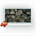 thumbnail image 3 of 48X20IN Stone Aquarium Background, Rock Fish Tank Background, Natural Rocky Glass Terrarium Background with 8 EVA Double-Sided Tape, 3 of 4