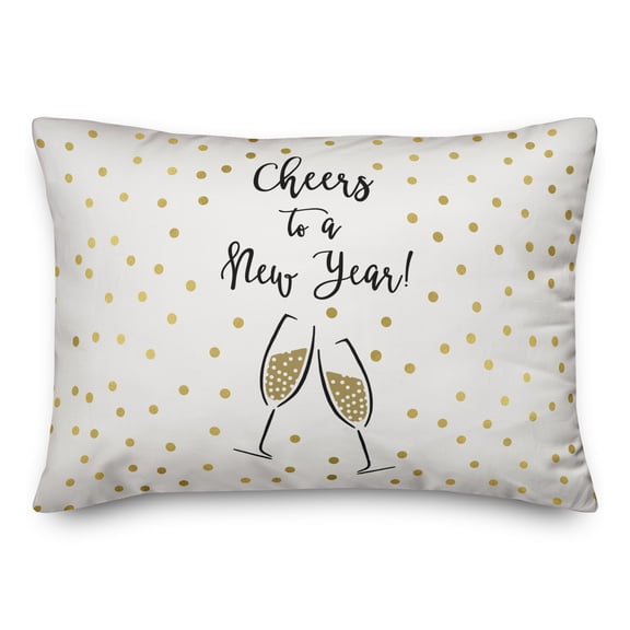 Creative Products Cheers to a New Year 14x20 Spun Poly Pillow