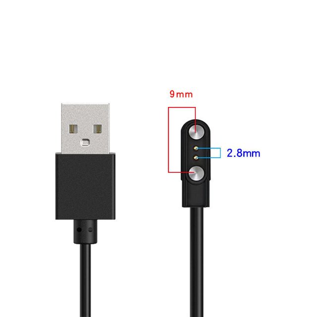 Adaptador de cargador de muelle para reloj inteligente, Cable de carga USB para adultos y niños, accesorios de Cable de carga de energía, 2 pines, 4 pines