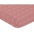 thumbnail image 5 of Sweet Jojo Designs Diamond Tuft Mauve Pink Ivory Off White Fitted Crib Sheet, 5 of 6