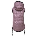 thumbnail image 3 of hirigin Women Drawstring Hooded Jacket Vest Fashion Solid Colour Zip Padded Coat Winter Warm Sleeveless Outwear with Hood Pocket Jackets, 3 of 4